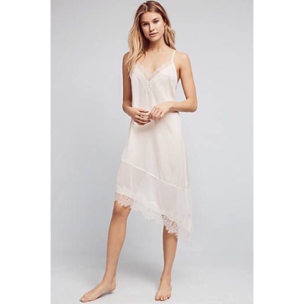 White Eloise Alice Asymmetrical Slip Casual Dress